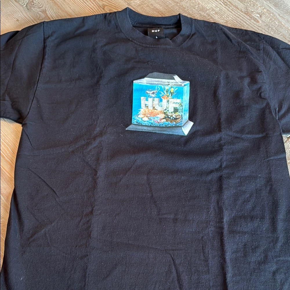 HUF Black Graphic T-Shirt for Men